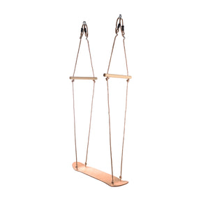 Bliss Outdoors Wooden Skateboard Swing with Strong Woven Rope and Handle Bars.