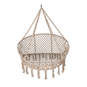 Only the frame of the Bliss Hammocks 55-inch 2 Person Bohemian Style Macramé Swing Chair.