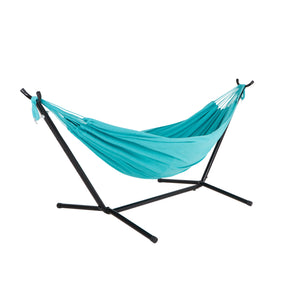 Bliss Hammocks 60-inch Wide Hammock & Built-in Stand in a solid Teal color.
