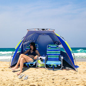 Bliss Hammocks Pop-Up Beach Tent Collapsible Design w/Carrying Case and Shoulder Straps, Sun Protection and Weather Resistant, Lightweight and Durable, Collapse Resistant and Foldable