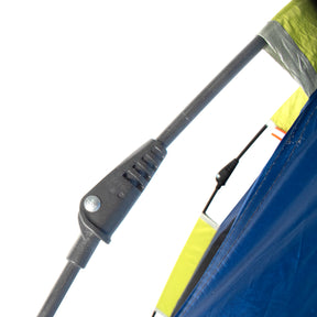 Close-up of the frame for the Bliss Hammocks Pop-Up Beach Tent with a collapsible design.