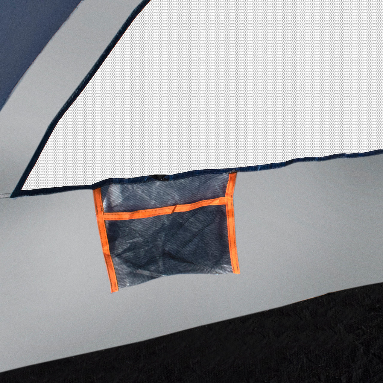 Close-up of the inside pocket for the Bliss Hammocks Pop-Up Beach Tent with a collapsible design.
