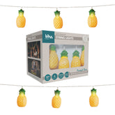 Bliss Outdoors 12 Foot Pineapple themed String Lights with Hanging Clips, 20 LEDs, and a Remote