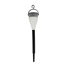 Bliss Outdoors 14-inch Tall 6-Pack Solar Powered LED Pathway Light with a hanging hook.