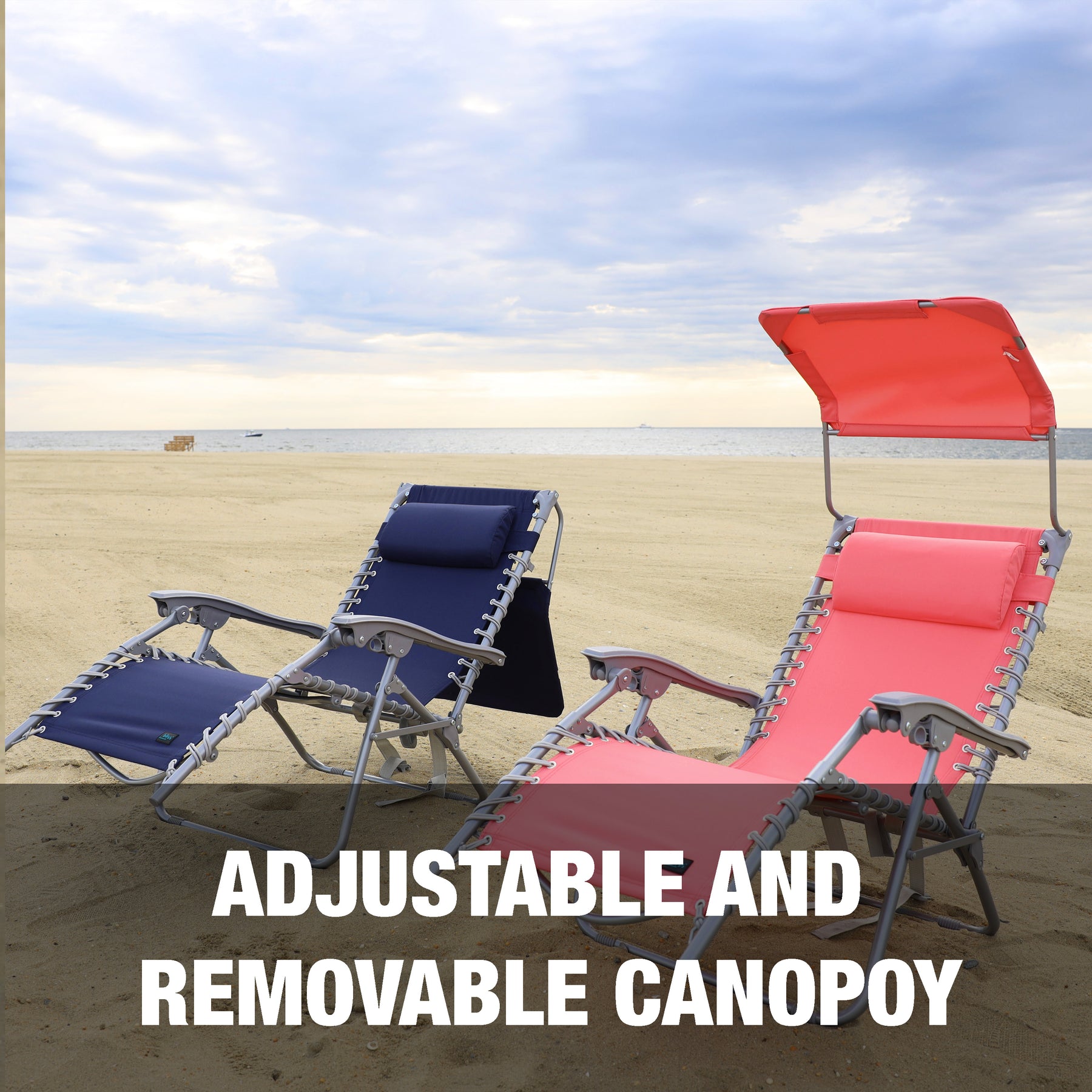 Adjustable and removable canopy.