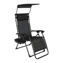Gravity Free Chair w/ Canopy, Pillow, & Drink Tray | 26-in. Wide | Weather & Rust Resistant | 300 Lb. Capacity