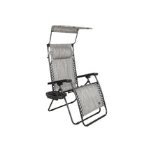 Gravity Free Chair w/ Canopy, Pillow, & Drink Tray | 26-in. Wide | Weather & Rust Resistant | 300 Lb. Capacity