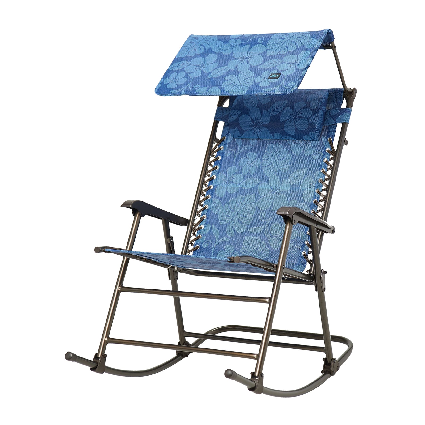 Bliss Hammocks 27-inch Wide Blue Flower Rocking Chair.