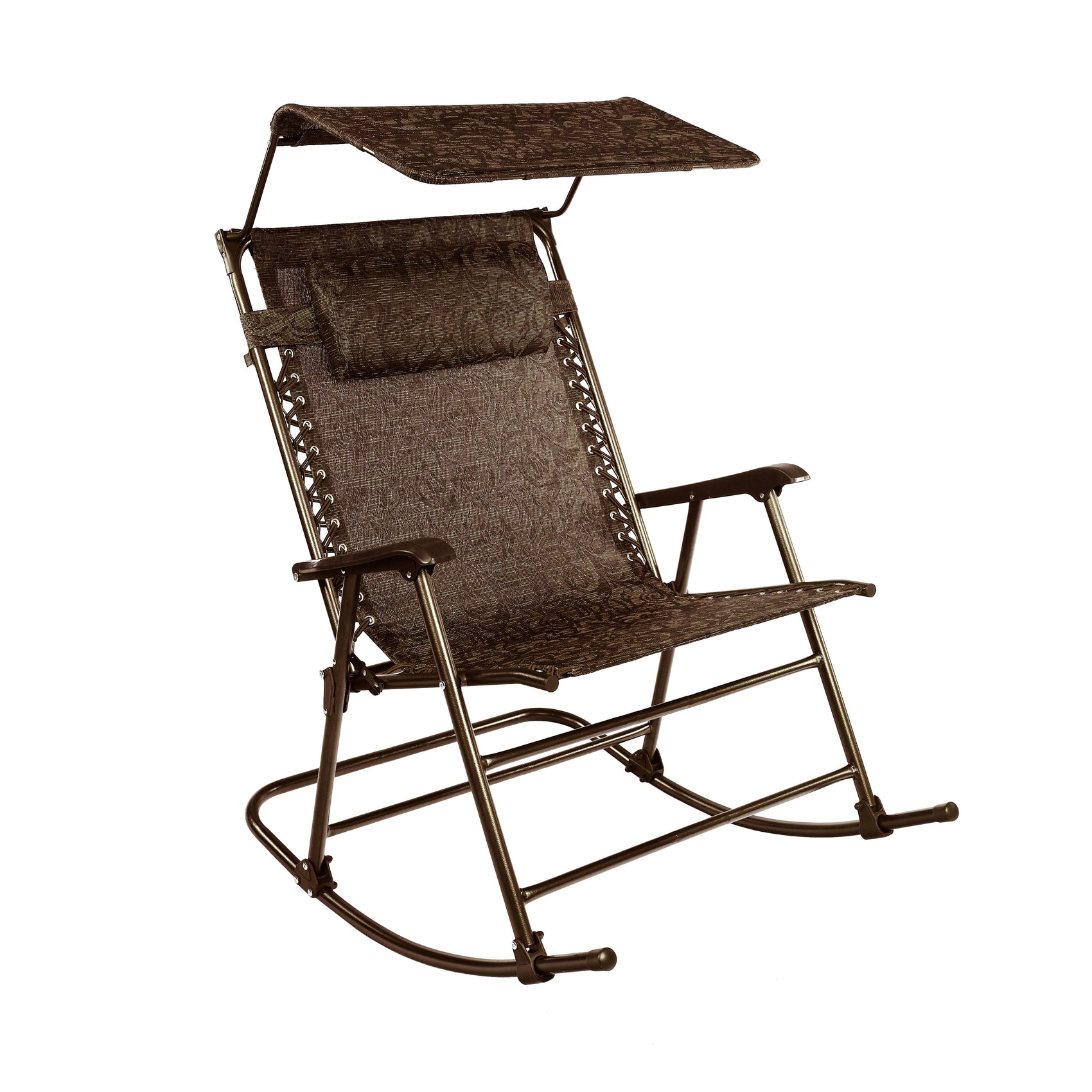 Bliss Hammocks 27" Wide Rocking Chair w/ Canopy & Pillow Weather