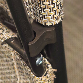 Close-up of the Locking mechanism for the Bliss Hammocks 30-inch gravity free Chair.