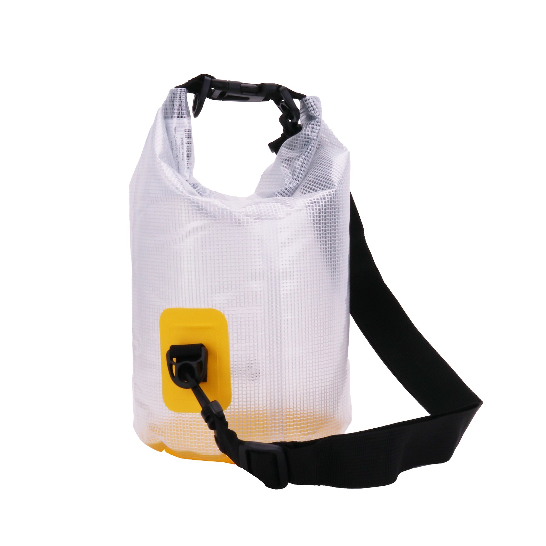 TrailGear 5 liter Heavy-Duty Transparent Dry Bag in the yellow variation.