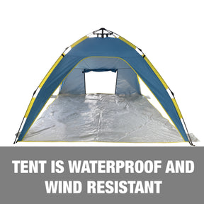 Tent is waterproof and wind resistant.