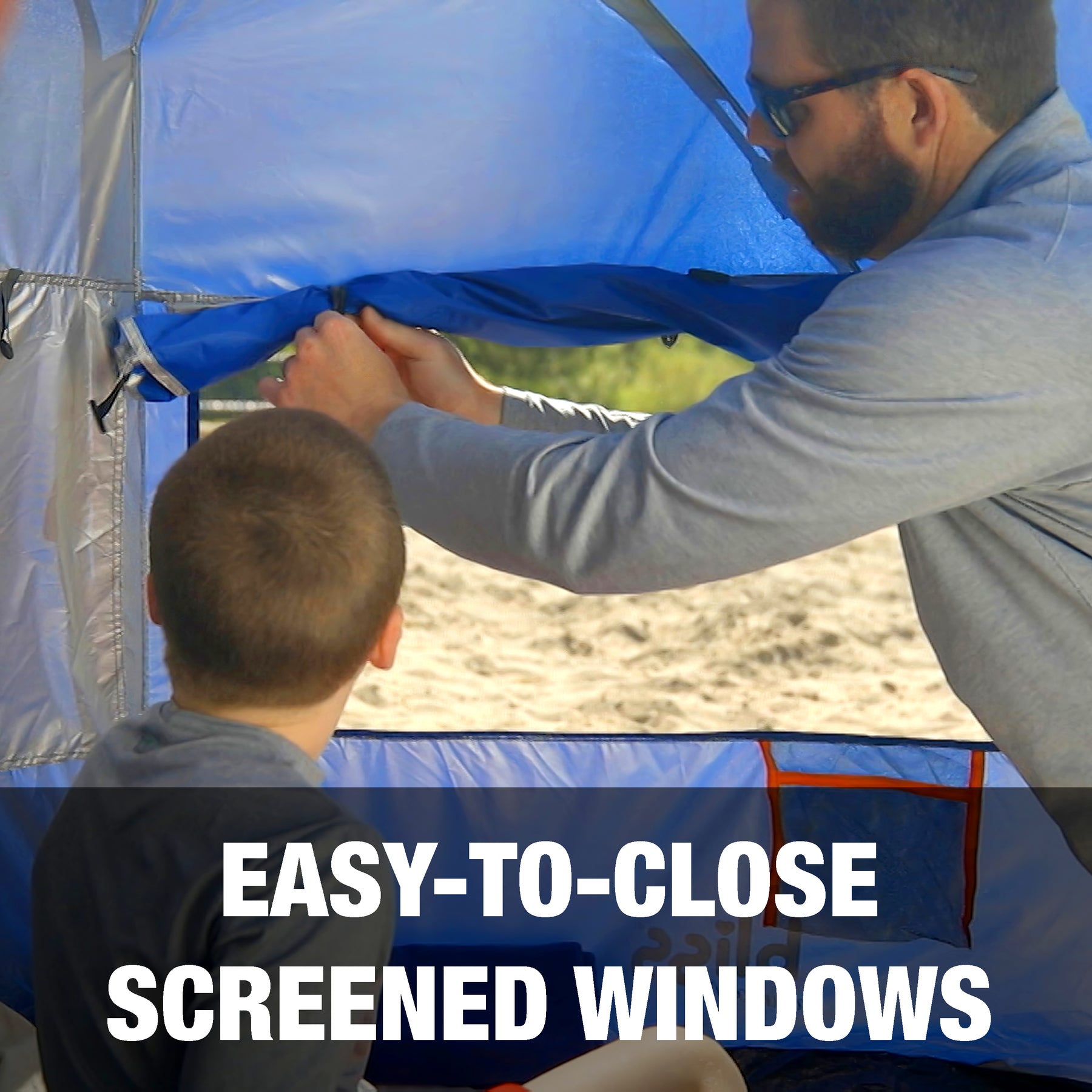Easy-to-close screened windows.