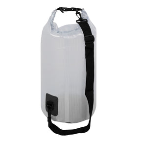 TrailGear 20 liter Heavy-Duty Transparent Dry Bag in the black variation.