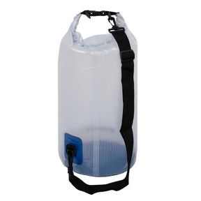 TrailGear 20 liter Heavy-Duty Transparent Dry Bag in the royal blue variation.