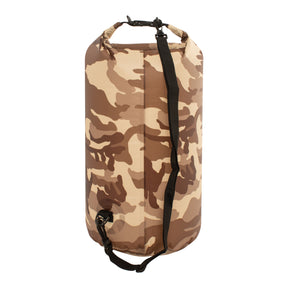TrailGear 10 liter Heavy-Duty Camouflaged Dry Bag in the brown camo variation.