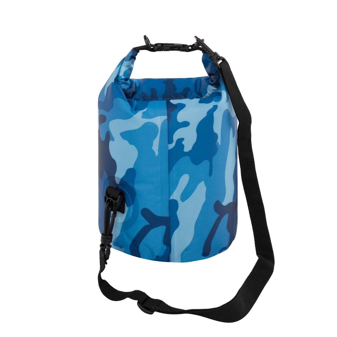 TrailGear 5 liter Heavy-Duty Camouflaged Dry Bag in the blue camo variation.