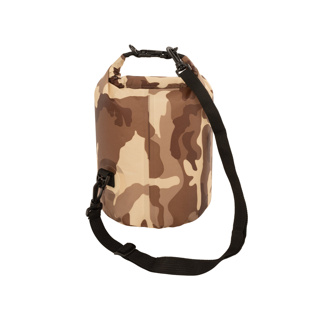 TrailGear 5 liter Heavy-Duty Camouflaged Dry Bag in the brown camo variation.