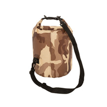 TrailGear 5 liter Heavy-Duty Camouflaged Dry Bag in the brown camo variation.