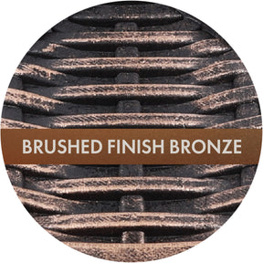 Brushed finish bronze.