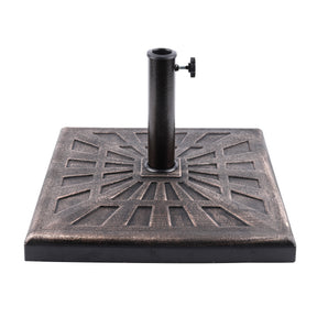 Bliss Outdoors 17-inch cast resin stone square Umbrella Base.