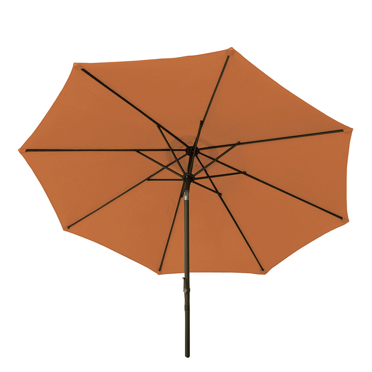 Bliss Outdoors 9-foot Patio Umbrella with Aluminum Pole in the terracotta variation.