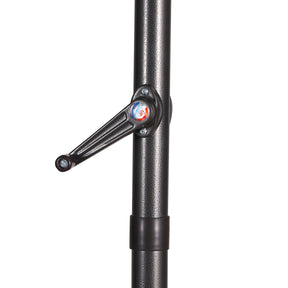 Close-up of the pole crank on the Bliss Outdoors 9-foot Patio Umbrella with Aluminum Pole.