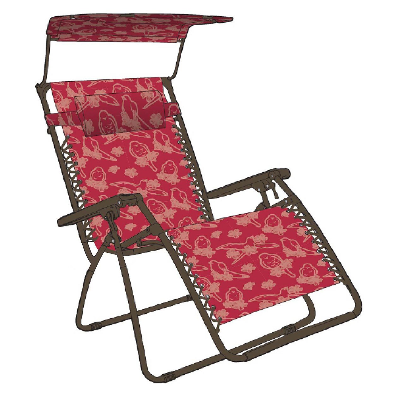 Bliss Hammocks 30" Wide XL Zero Gravity Chair w/ Canopy Weather